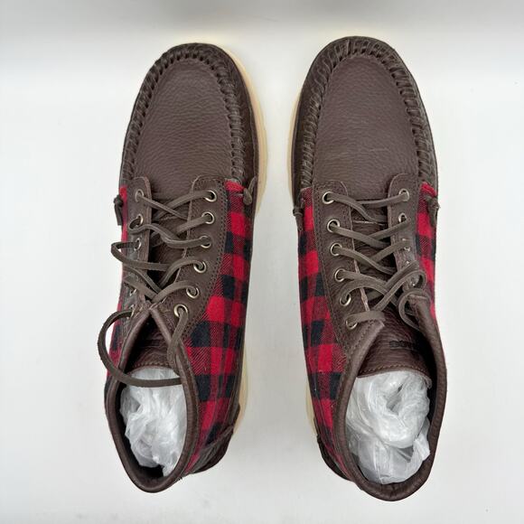 Sebago Mens Seneca Mid Boot US 11.5 Wide EU 46 Brown Red Wool Leather NIB - Picture 10 of 12